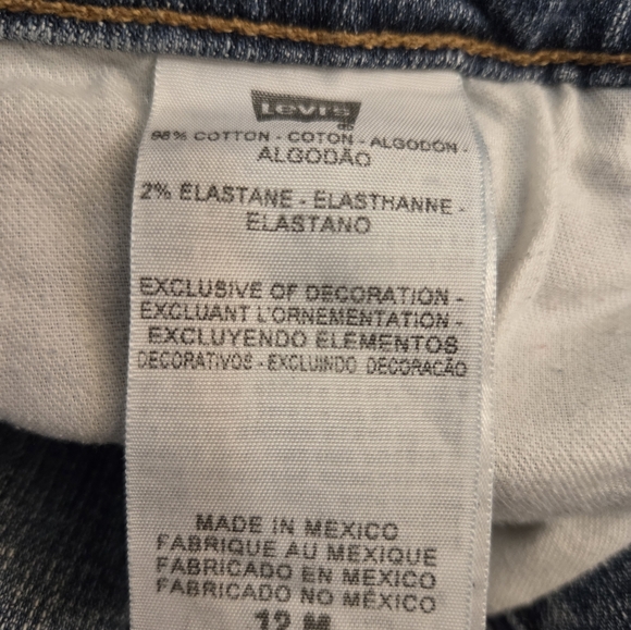 Levi's Plain Tag The Original Jean Midrise Skinny Jeans Size 12 - Picture 6 of 9